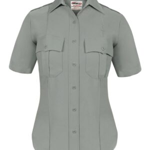 Elbeco Womens Textrop2 Short Sleeve Class A Uniform Shirt, Grey