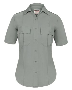 Elbeco Womens Textrop2 Short Sleeve Class A Uniform Shirt, Grey