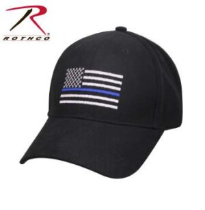 Thin Blue Line Flag Low Profile Ball Cap, Black (OSFM)