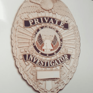 Private Investigator Badge, Silver
