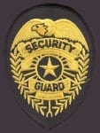 3/4" X 2 3/4" Security Guard Badge, Gold/Navy