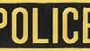 4" X 11" Police Back Patch, Gold/Black