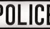 4" X 11" Police Back Patch, Black/Grey Reflective