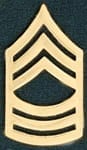 Master Sergeant Chevron, 3/4" Gold (military style)