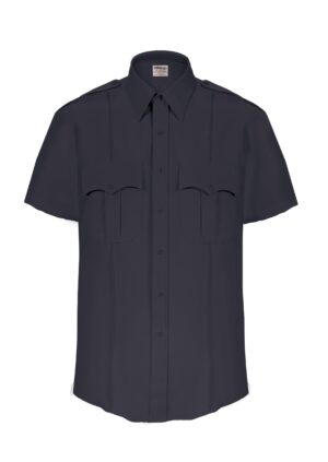 Elbeco Mens Textrop2 Short Sleeve Uniform Shirt, Dark Navy